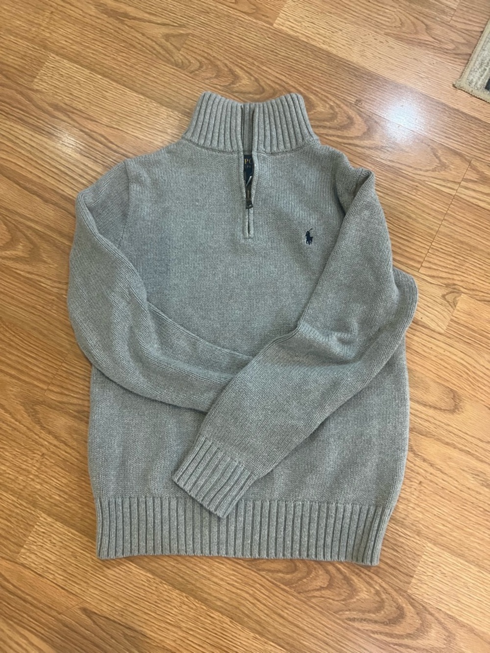 Polo by Ralph Lauren youth Light Gray Half-Zip Sweater